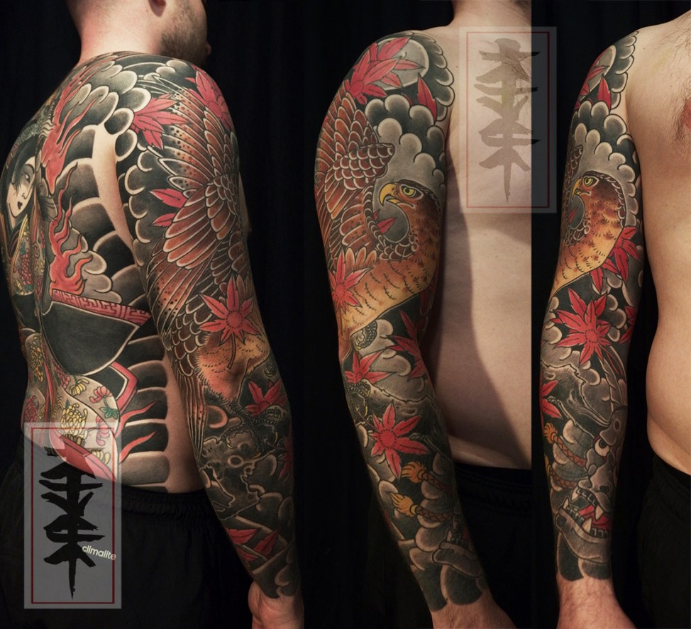 japanese hawk tattoo